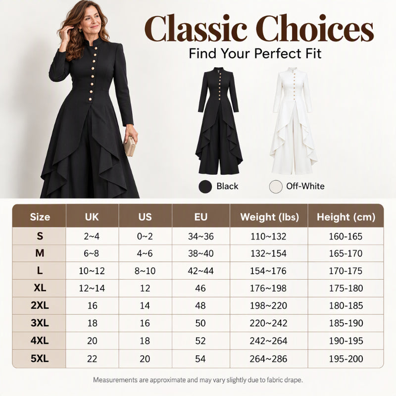 🚀Bespaar nu tijd & geld!😍Set bestaande uit een elegante lange damesjas en een broek met wijde pijpen