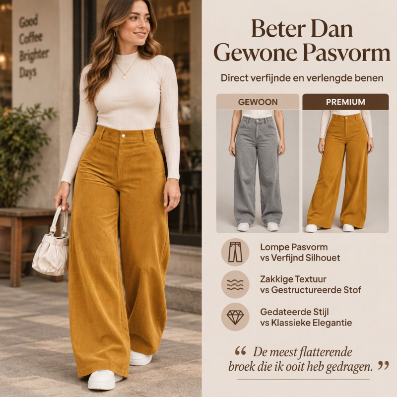 📢🎉50% korting!!!🛍️✨ Vrijetijdsbroek van corduroy voor dames met wijde pijpen