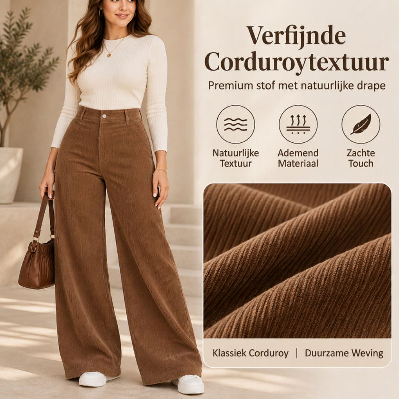 📢🎉50% korting!!!🛍️✨ Vrijetijdsbroek van corduroy voor dames met wijde pijpen