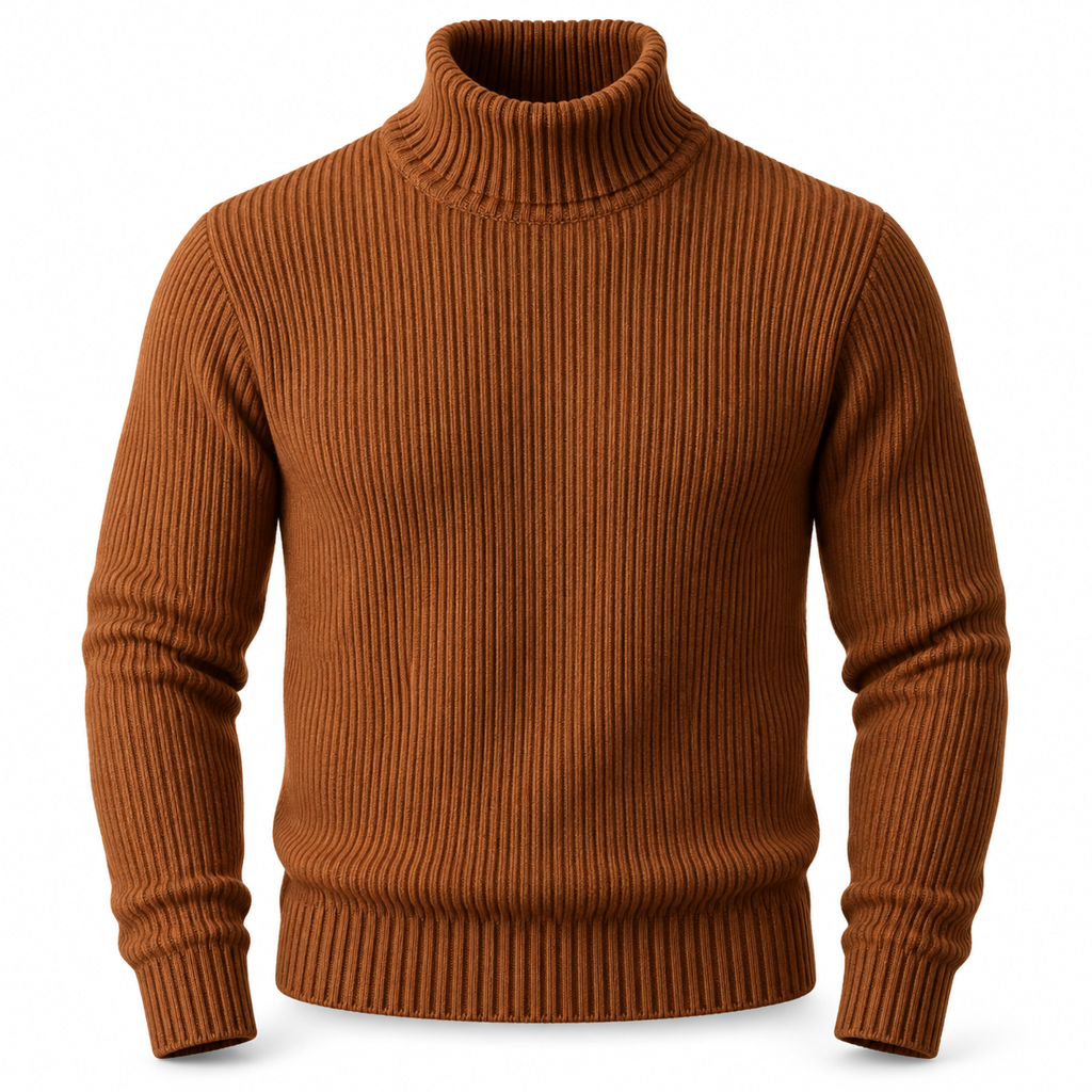 ✨ Zin in een strakke gebreide coltrui voor heren? Gestructureerde kraag en getailleerde pasvorm, makkelijk te dragen 🧶