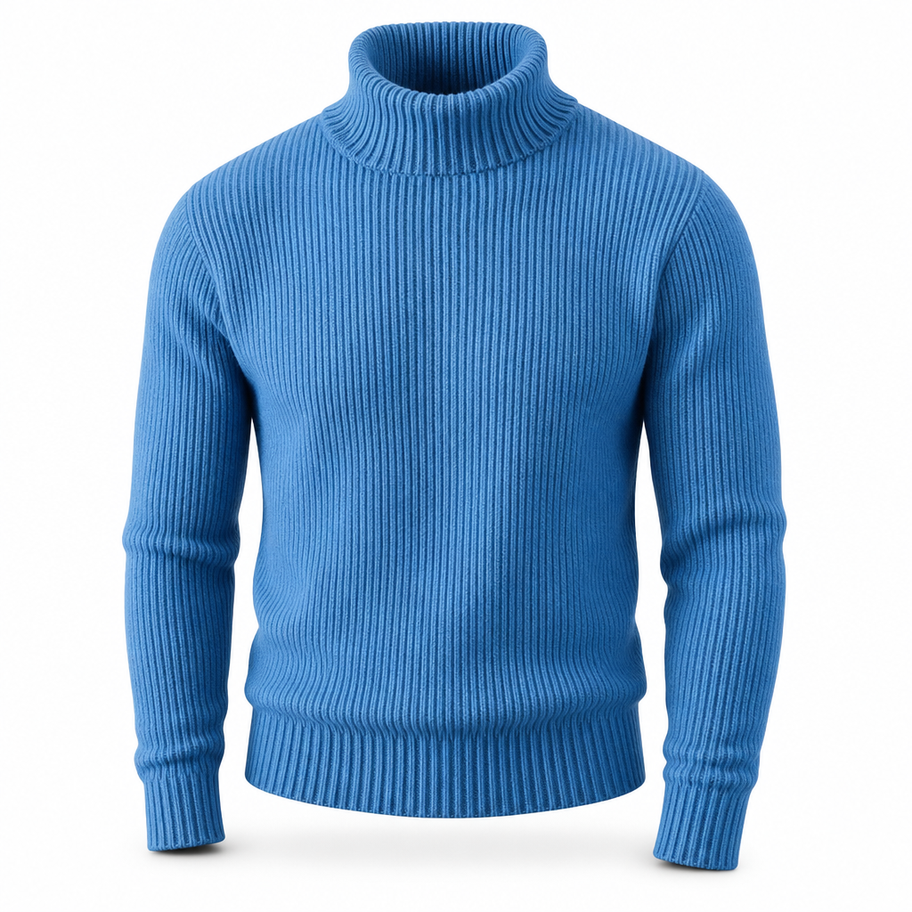 ✨ Zin in een strakke gebreide coltrui voor heren? Gestructureerde kraag en getailleerde pasvorm, makkelijk te dragen 🧶
