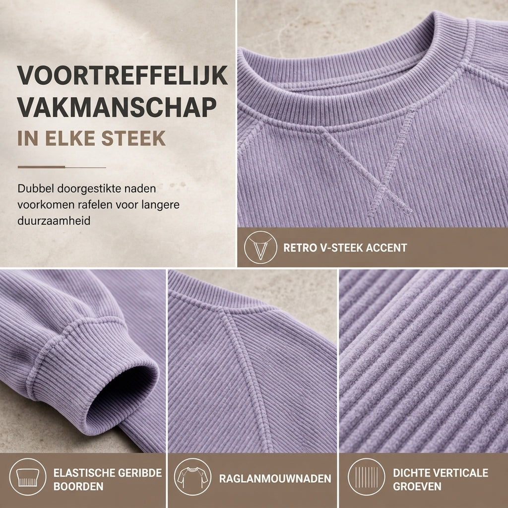 📢📢50% korting!!!🔥🔥Gratis verzending✈️Heren corduroy ronde hals lange mouwen pullover sweatshirt