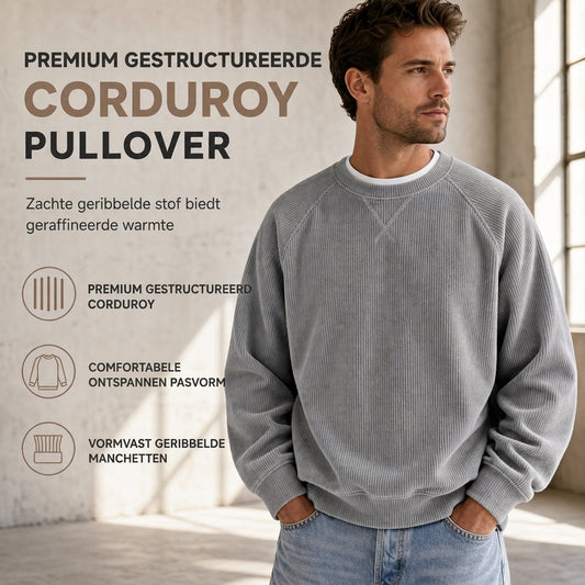 📢📢50% korting!!!🔥🔥Gratis verzending✈️Heren corduroy ronde hals lange mouwen pullover sweatshirt