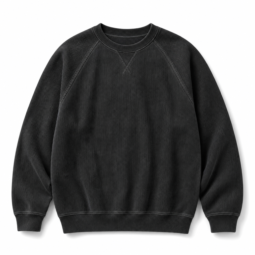 📢📢50% korting!!!🔥🔥Gratis verzending✈️Heren corduroy ronde hals lange mouwen pullover sweatshirt