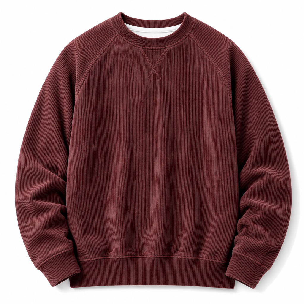 📢📢50% korting!!!🔥🔥Gratis verzending✈️Heren corduroy ronde hals lange mouwen pullover sweatshirt