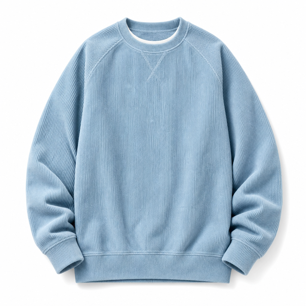 📢📢50% korting!!!🔥🔥Gratis verzending✈️Heren corduroy ronde hals lange mouwen pullover sweatshirt