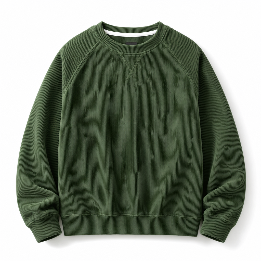 📢📢50% korting!!!🔥🔥Gratis verzending✈️Heren corduroy ronde hals lange mouwen pullover sweatshirt
