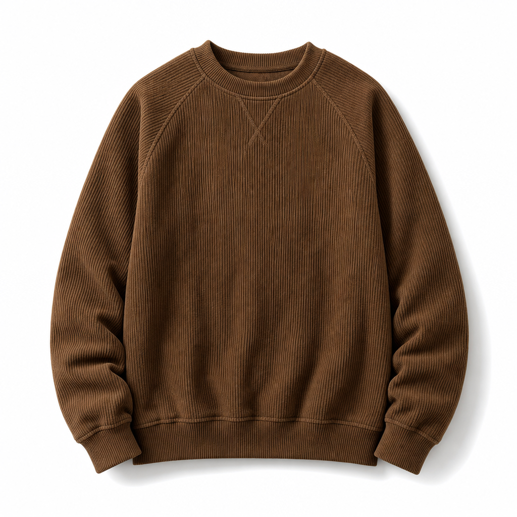 📢📢50% korting!!!🔥🔥Gratis verzending✈️Heren corduroy ronde hals lange mouwen pullover sweatshirt