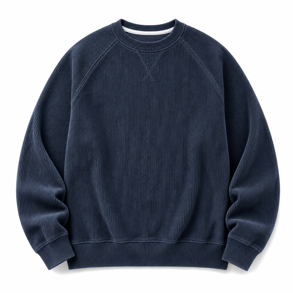 📢📢50% korting!!!🔥🔥Gratis verzending✈️Heren corduroy ronde hals lange mouwen pullover sweatshirt