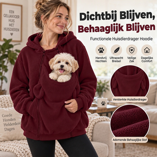 😍Koop meer, bespaar meer!🌸Kangaroo Pocket Huisdierendraagcapuchon