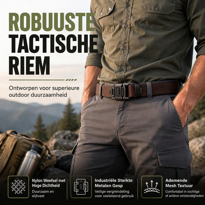 🚀Bespaar nu tijd & geld!😍Robuuste, geweven tactische outdoorriem met metalen gesp