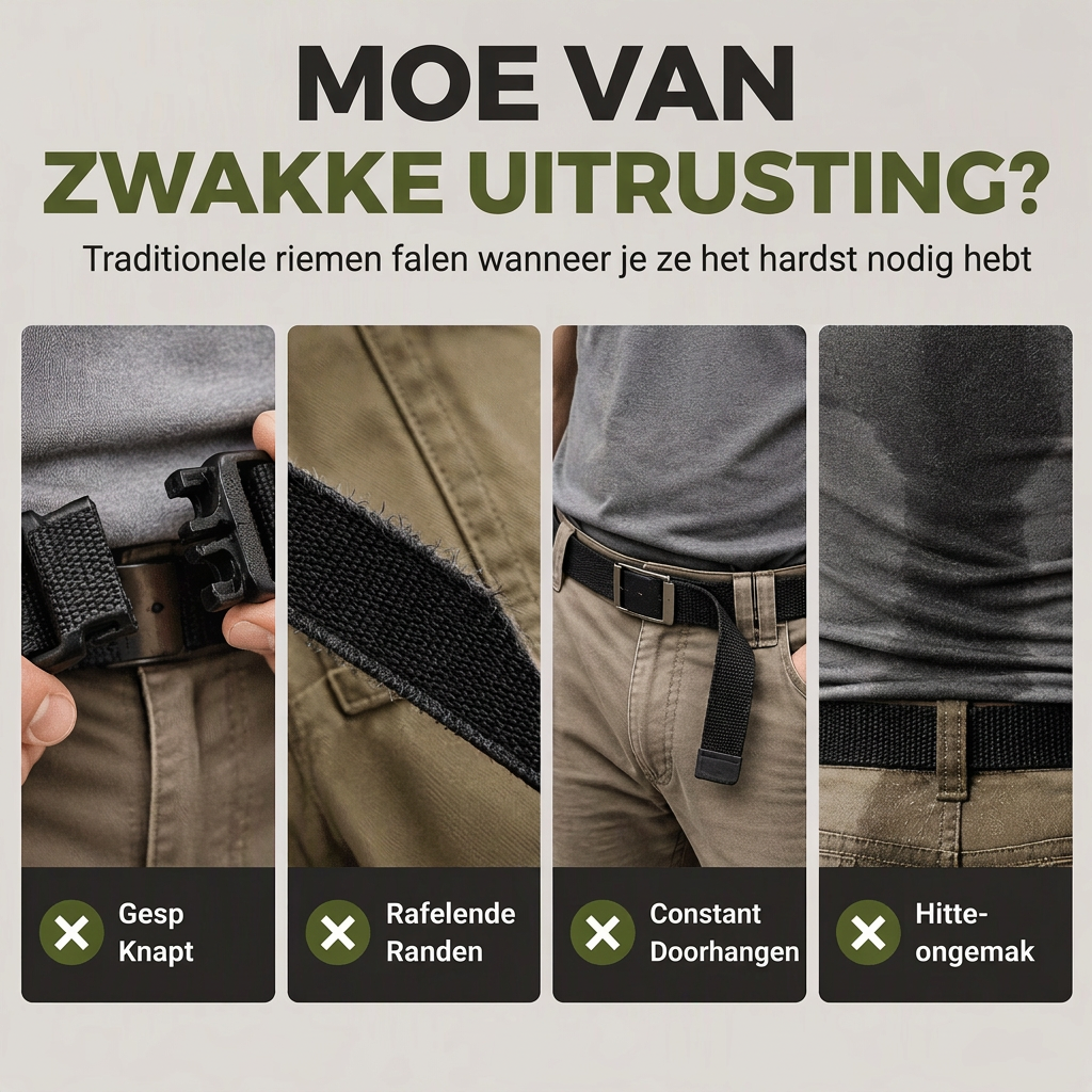 🚀Bespaar nu tijd & geld!😍Robuuste, geweven tactische outdoorriem met metalen gesp