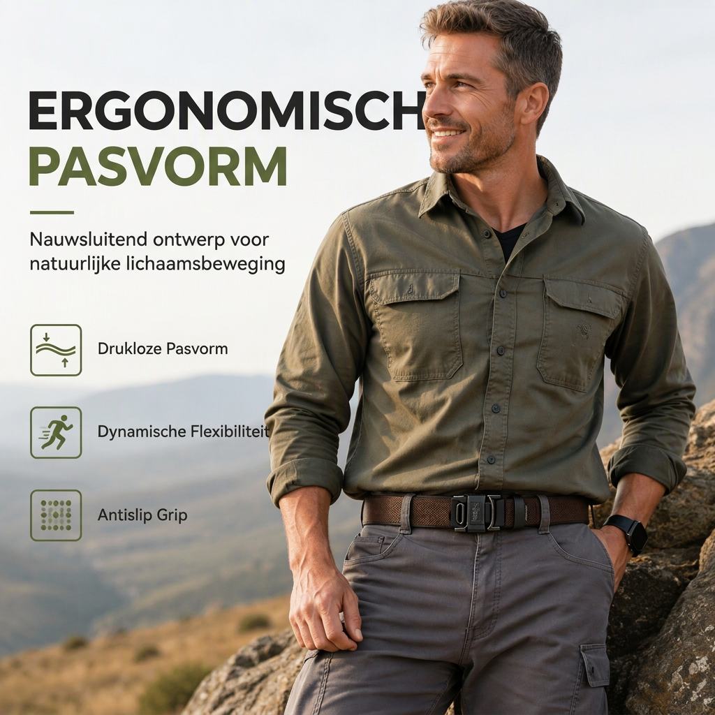🚀Bespaar nu tijd & geld!😍Robuuste, geweven tactische outdoorriem met metalen gesp