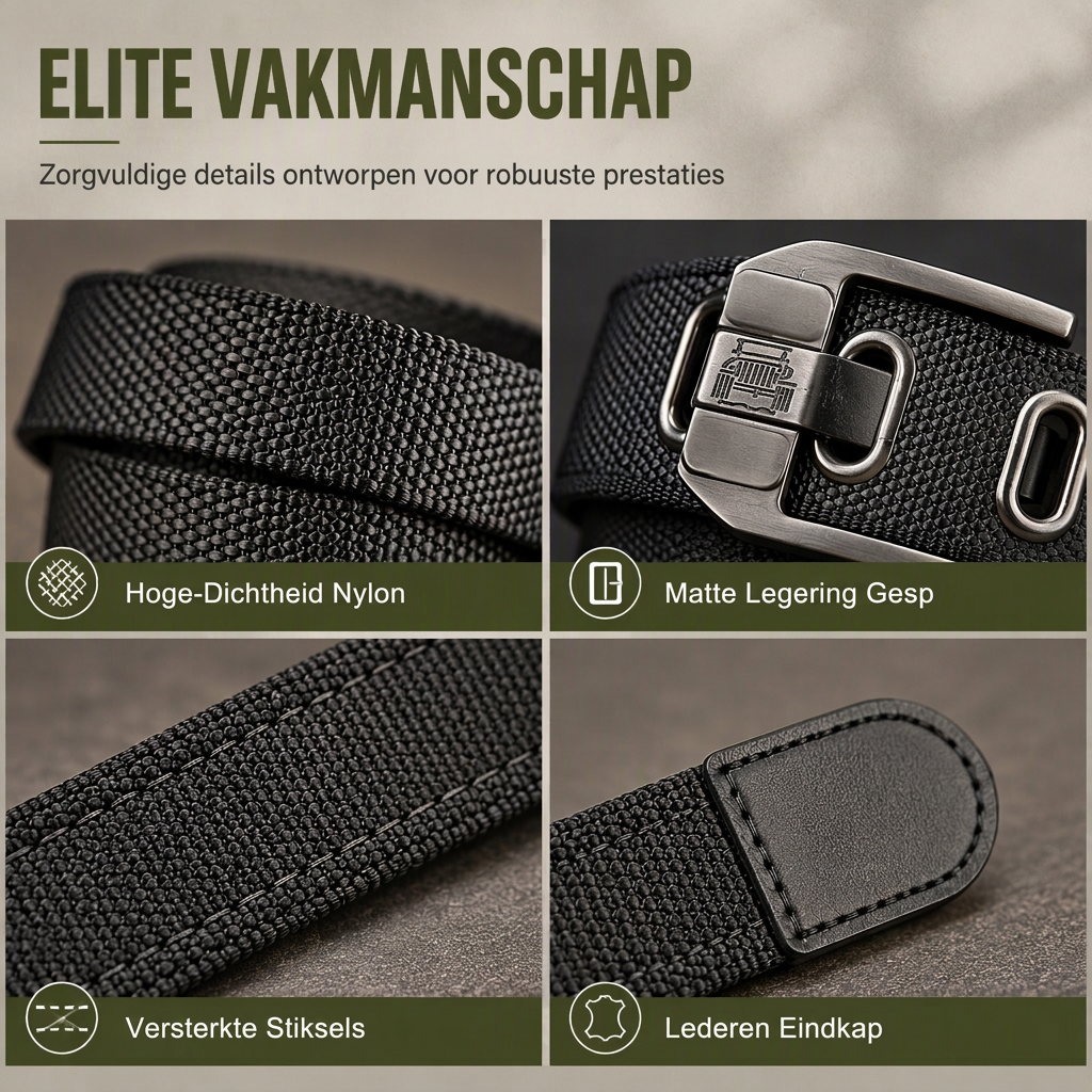 🚀Bespaar nu tijd & geld!😍Robuuste, geweven tactische outdoorriem met metalen gesp