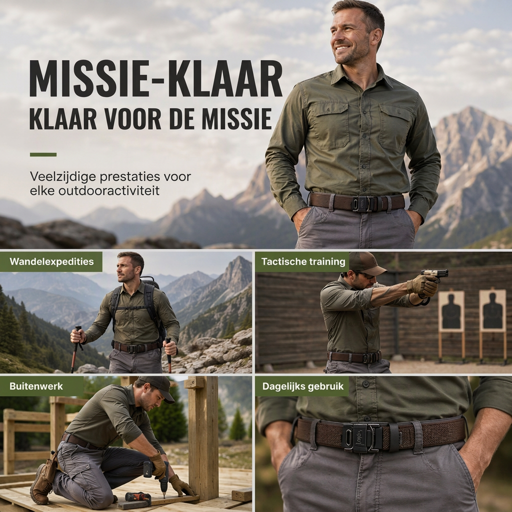 🚀Bespaar nu tijd & geld!😍Robuuste, geweven tactische outdoorriem met metalen gesp