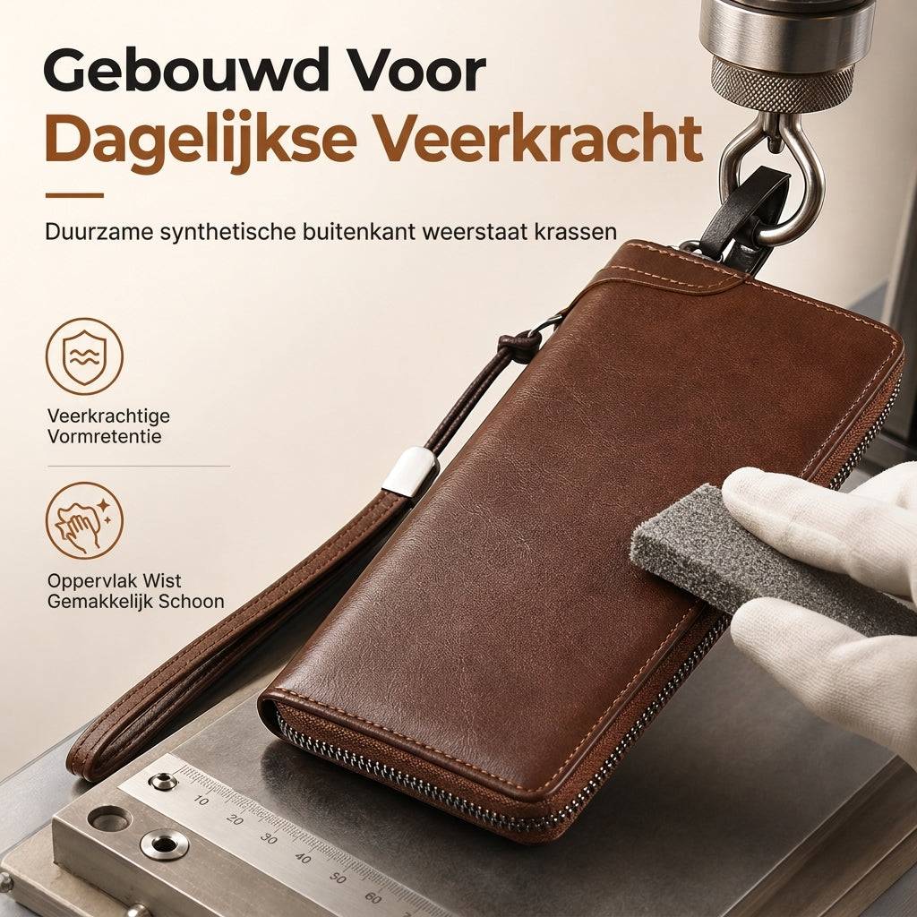 🔥Populair product ！✨Heren Lange Ritsportemonnee Groot Capaciteit Multifunctionele Kaarthouder Klemtas