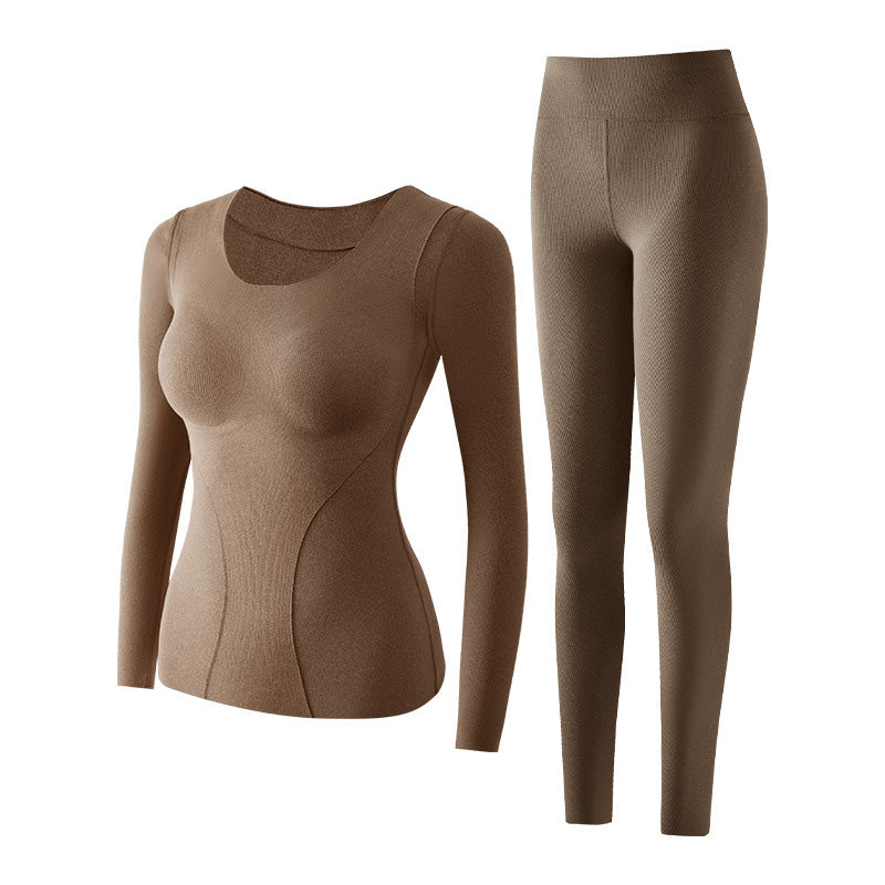 🤩 Haal het vandaag nog voordat het uitverkocht is!👇🎁Thermisch ondergoed set voor dames met ingebouwde beha