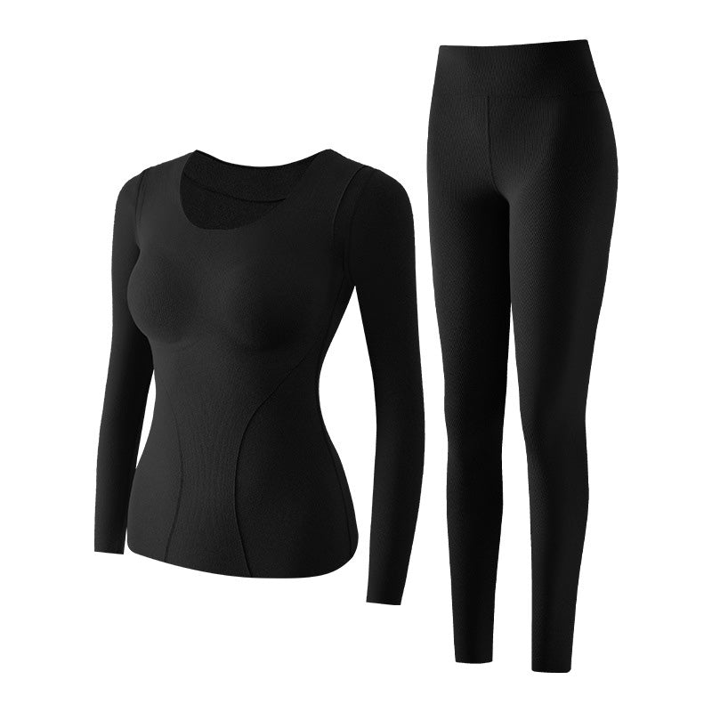🤩 Haal het vandaag nog voordat het uitverkocht is!👇🎁Thermisch ondergoed set voor dames met ingebouwde beha
