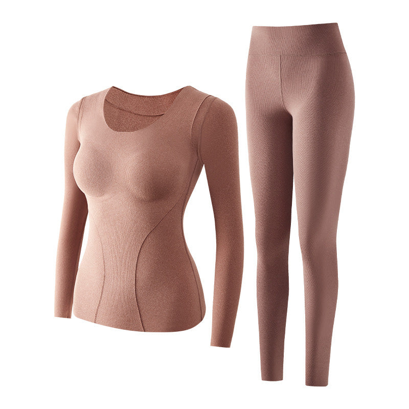 🤩 Haal het vandaag nog voordat het uitverkocht is!👇🎁Thermisch ondergoed set voor dames met ingebouwde beha
