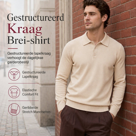 🔥Gratis verzending✈️Heren effen gekleurd lange mouwen gebreid shirt pullover trui