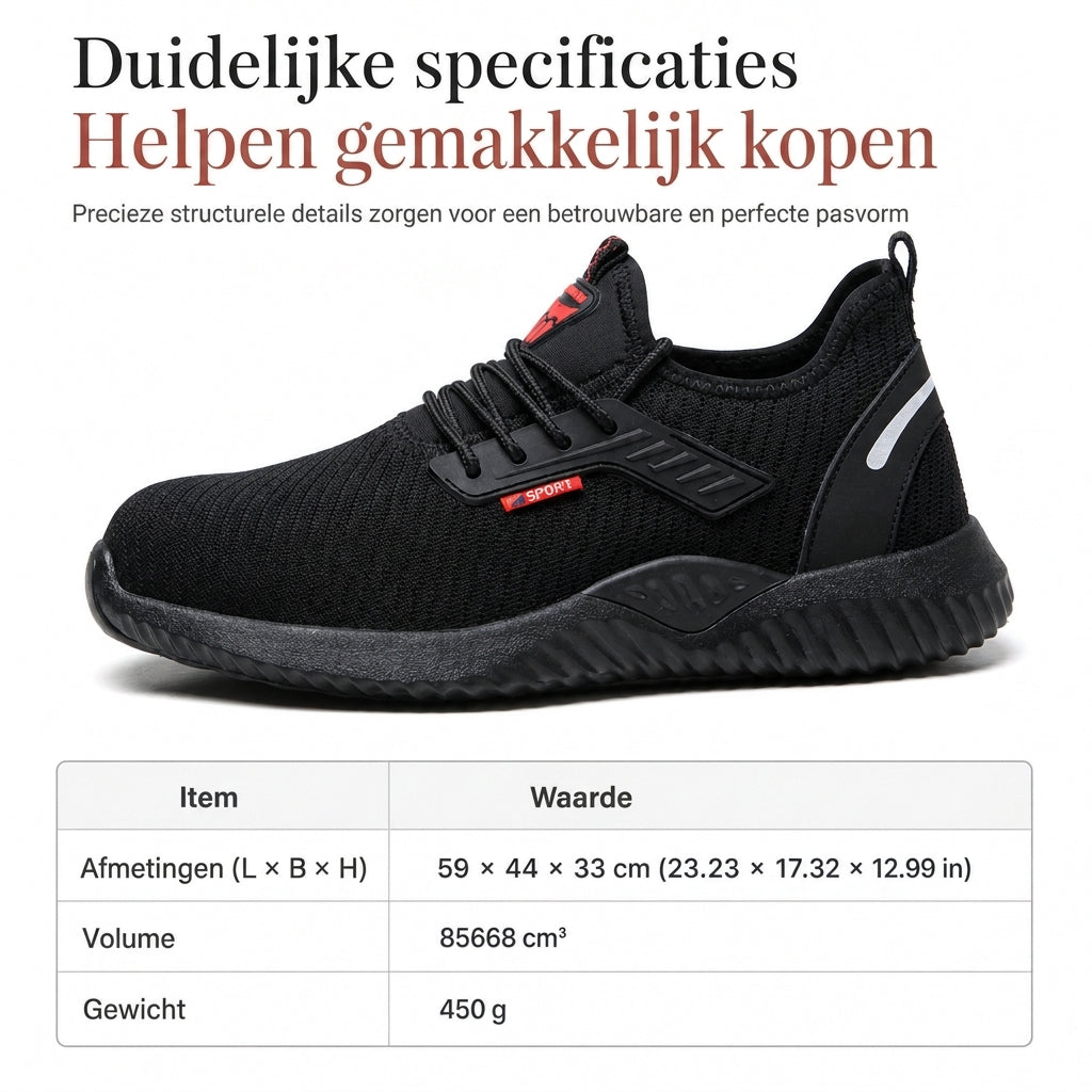 💖Hallo~ Mis het niet als je het leuk vindt🎁👍Veiligheidsschoenen met stalen neus voor heren. Ademende werkschoenen. Lichtgewicht. Prikresterende en beschermende schoenen