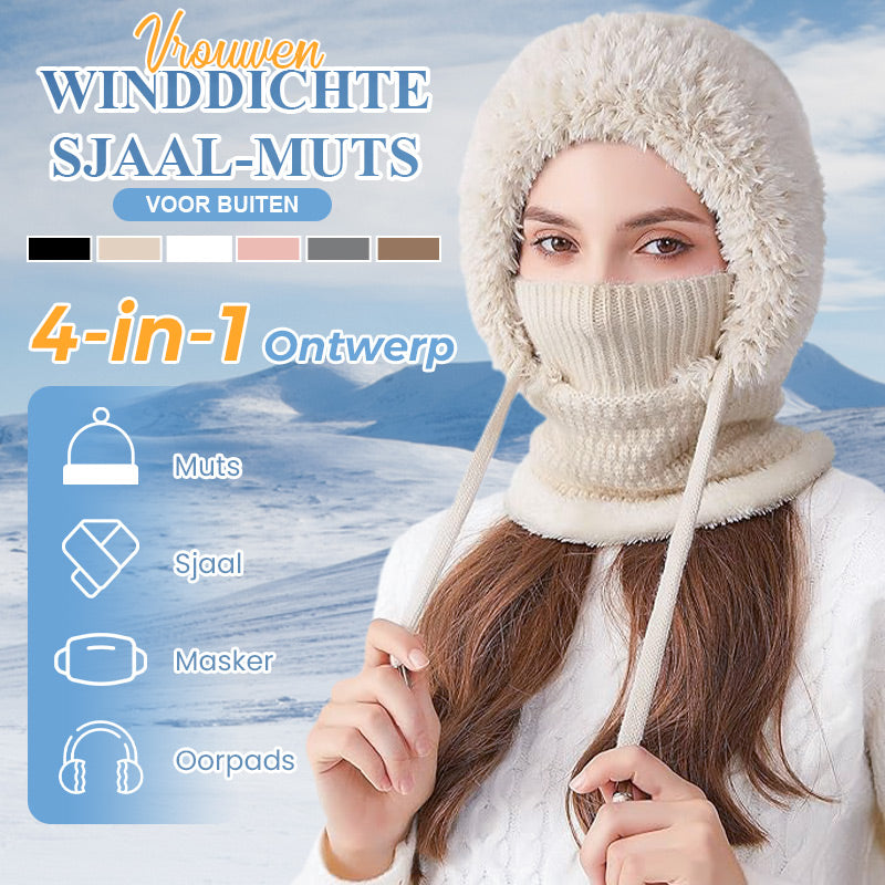 💖🎁Hallo~ Mis het niet als je het leuk vindt🔥🔥🔥Vrouwen Winddichte Sjaal-Muts voor Buiten