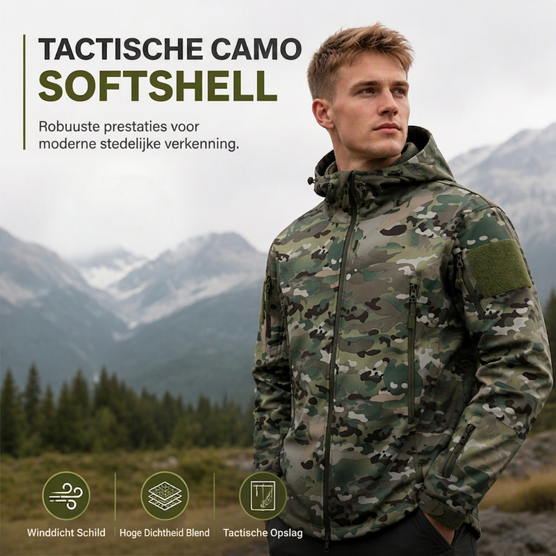 🚀Bespaar nu tijd & geld!😍Heren outdoor camouflage jack met capuchon