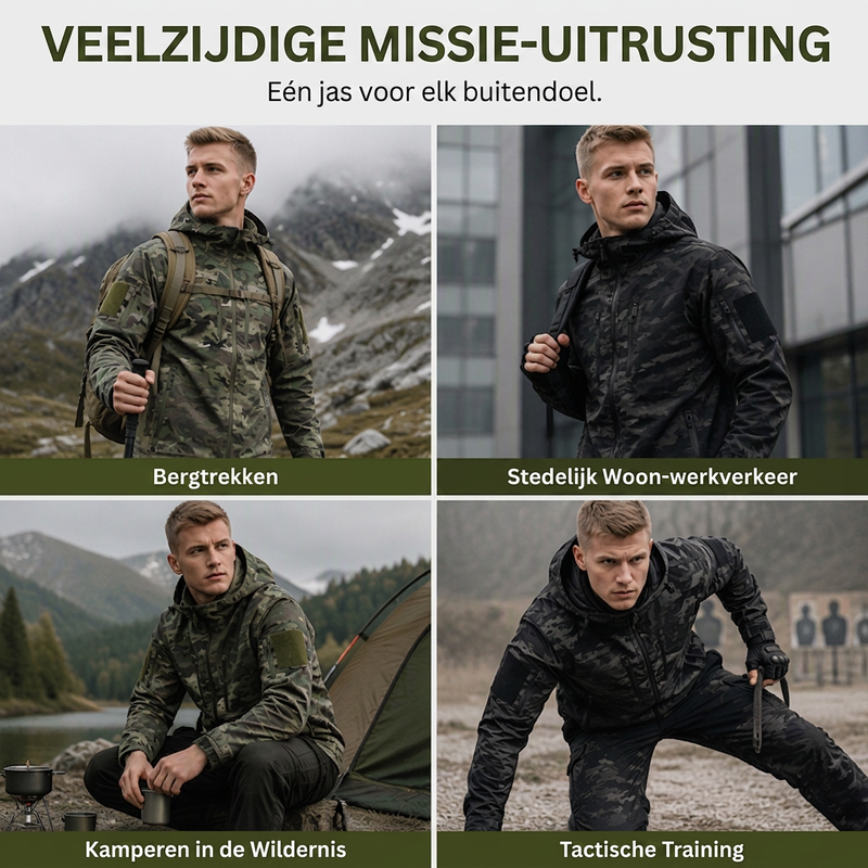 🚀Bespaar nu tijd & geld!😍Heren outdoor camouflage jack met capuchon