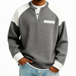 🔥Gratis verzending✈️Heren casual geblokte wafelgebreide henley-top