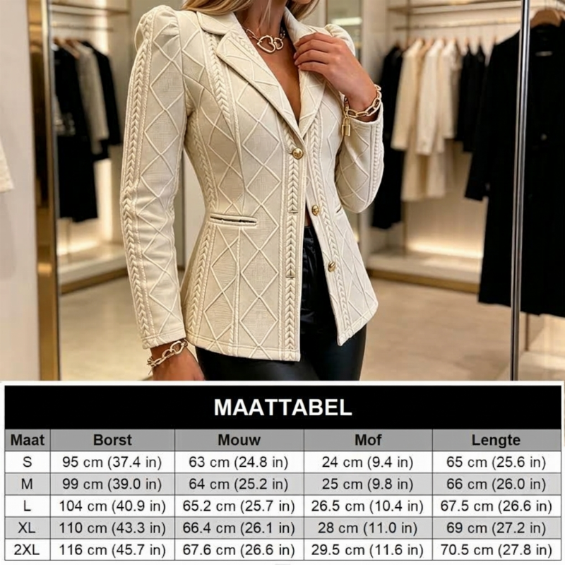 💋Geniet van een 30-daags probleemloos retourbeleid!✅️Vrouwen Sculpted Chic Blazer
