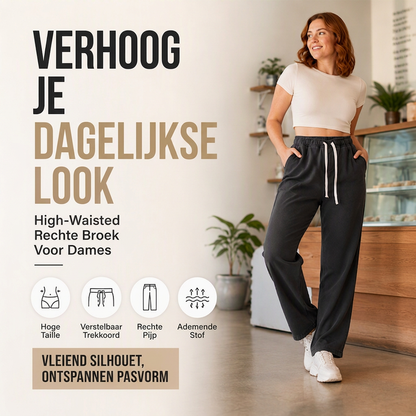 😍Koop meer, bespaar meer!🌸Dames warm gevoerde straight leg denim jeans