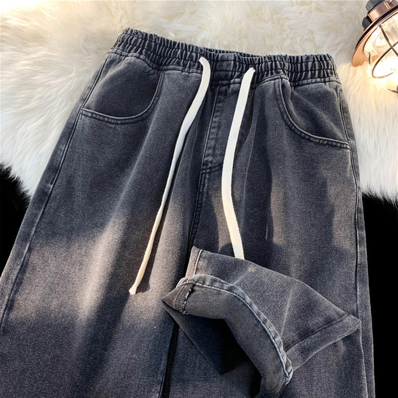 😍Koop meer, bespaar meer!🌸Dames warm gevoerde straight leg denim jeans