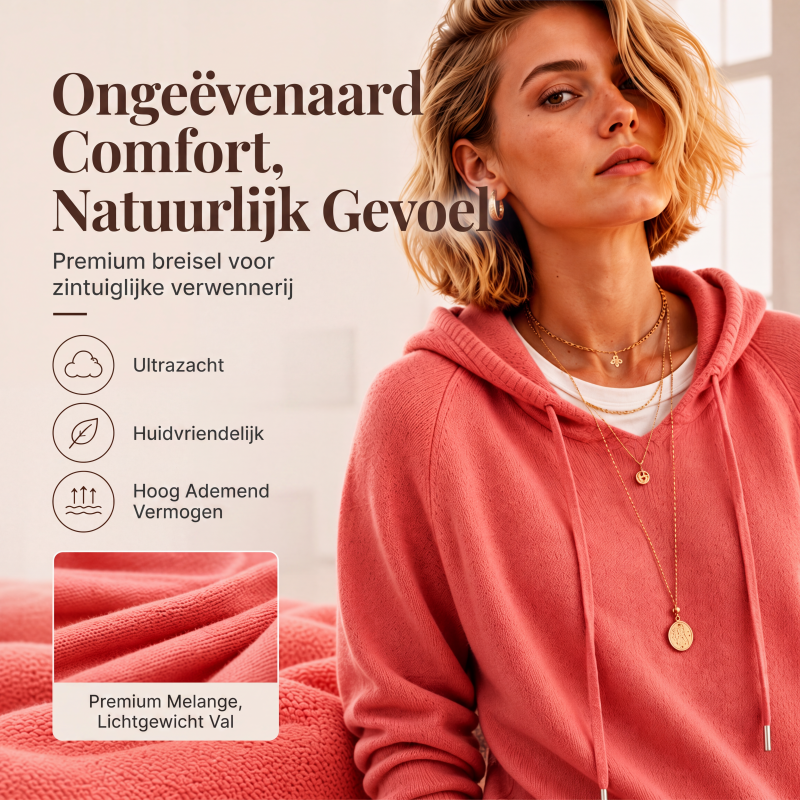 🔥Gratis verzending✈️Casuele capuchontrui voor dames met trekkoord