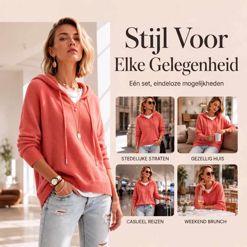 🔥Gratis verzending✈️Casuele capuchontrui voor dames met trekkoord