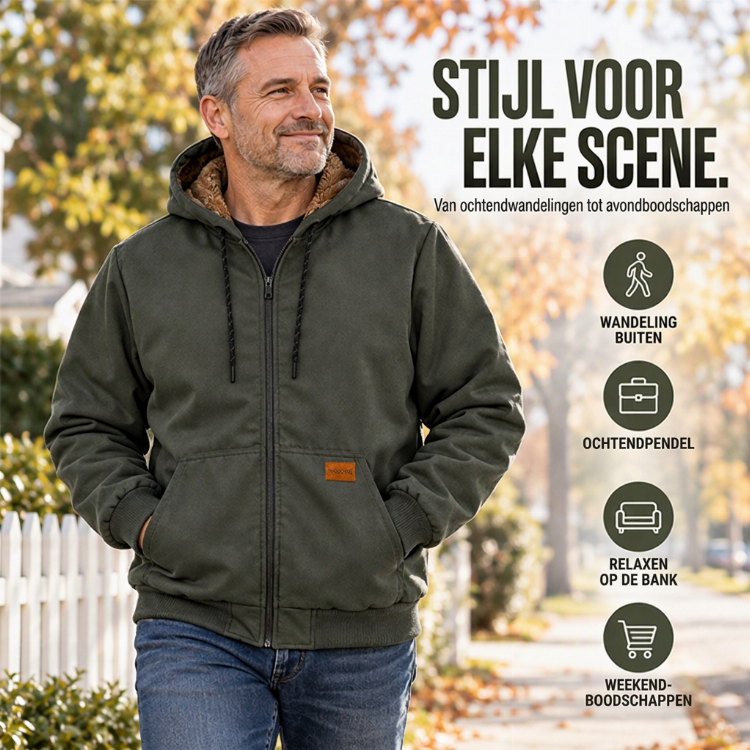 🚀Bespaar nu tijd & geld!😍🔥Gratis verzending✈️Casual thermisch herfst/winter jack met capuchon voor heren