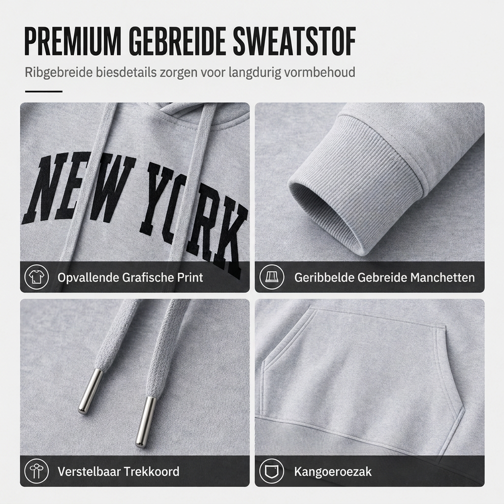 💖Hallo~ Mis het niet als je het leuk vindt🔥Gratis verzending✈️Heren Graphic Hoodie en Trainingsbroek Set