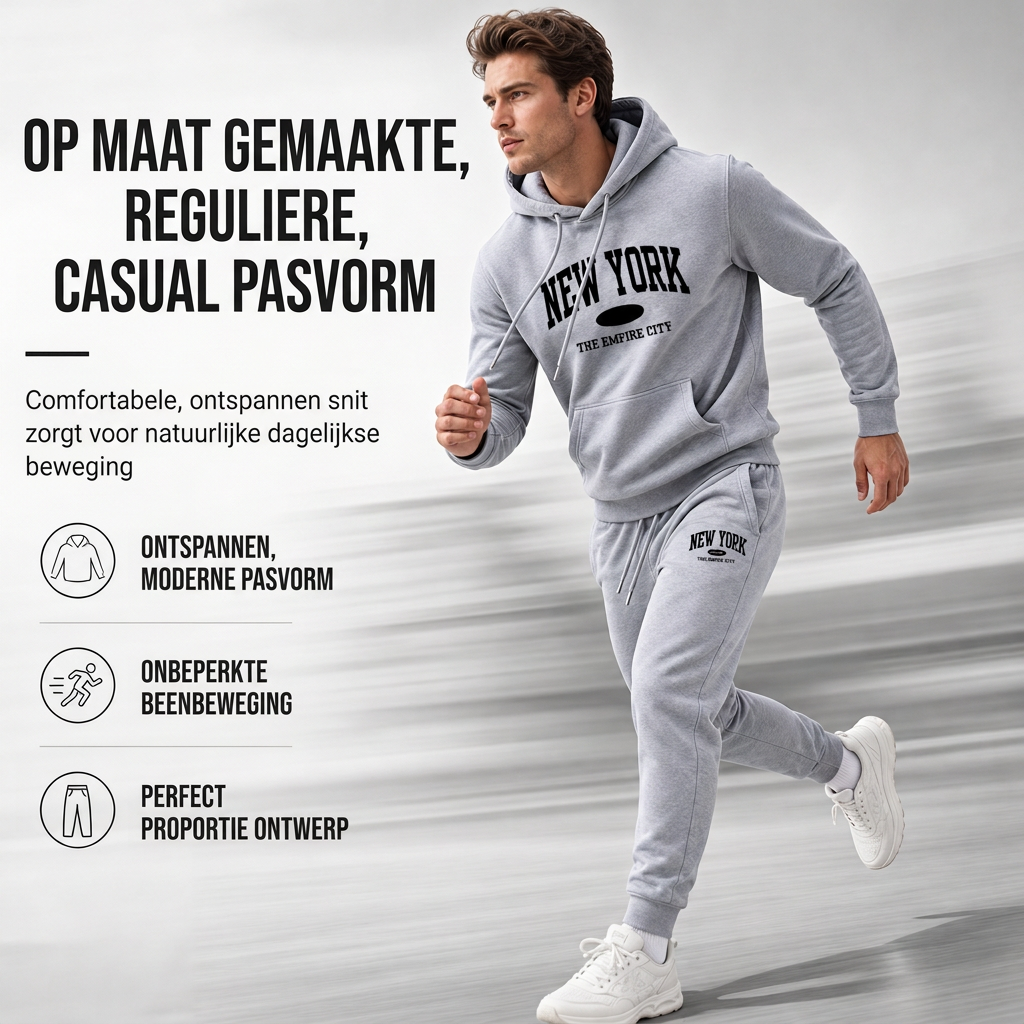 💖Hallo~ Mis het niet als je het leuk vindt🔥Gratis verzending✈️Heren Graphic Hoodie en Trainingsbroek Set