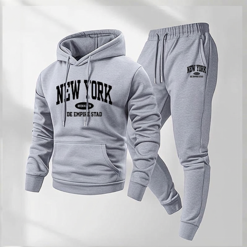 💖Hallo~ Mis het niet als je het leuk vindt🔥Gratis verzending✈️Heren Graphic Hoodie en Trainingsbroek Set