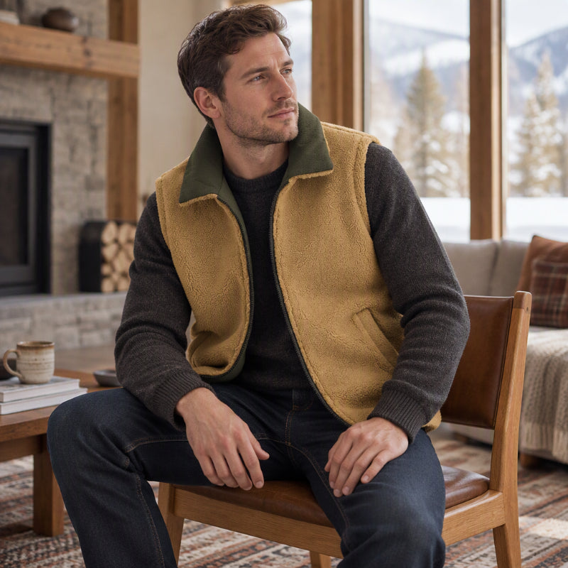✨Beperkte voorraad beschikbaar, mis het niet!🔥👍Unisex omkeerbaar corduroy warm vest