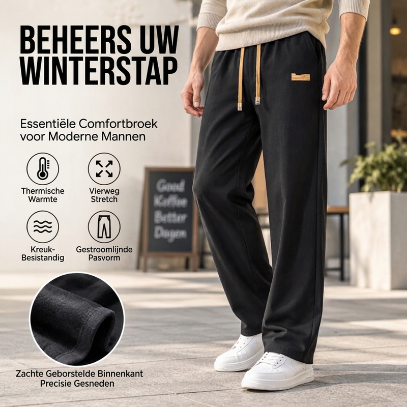 🎁🎉De laagste prijs maar de beste kwaliteit! Haal de jouwe nu!🔥🔥Thermische recht opende winterbroek voor heren