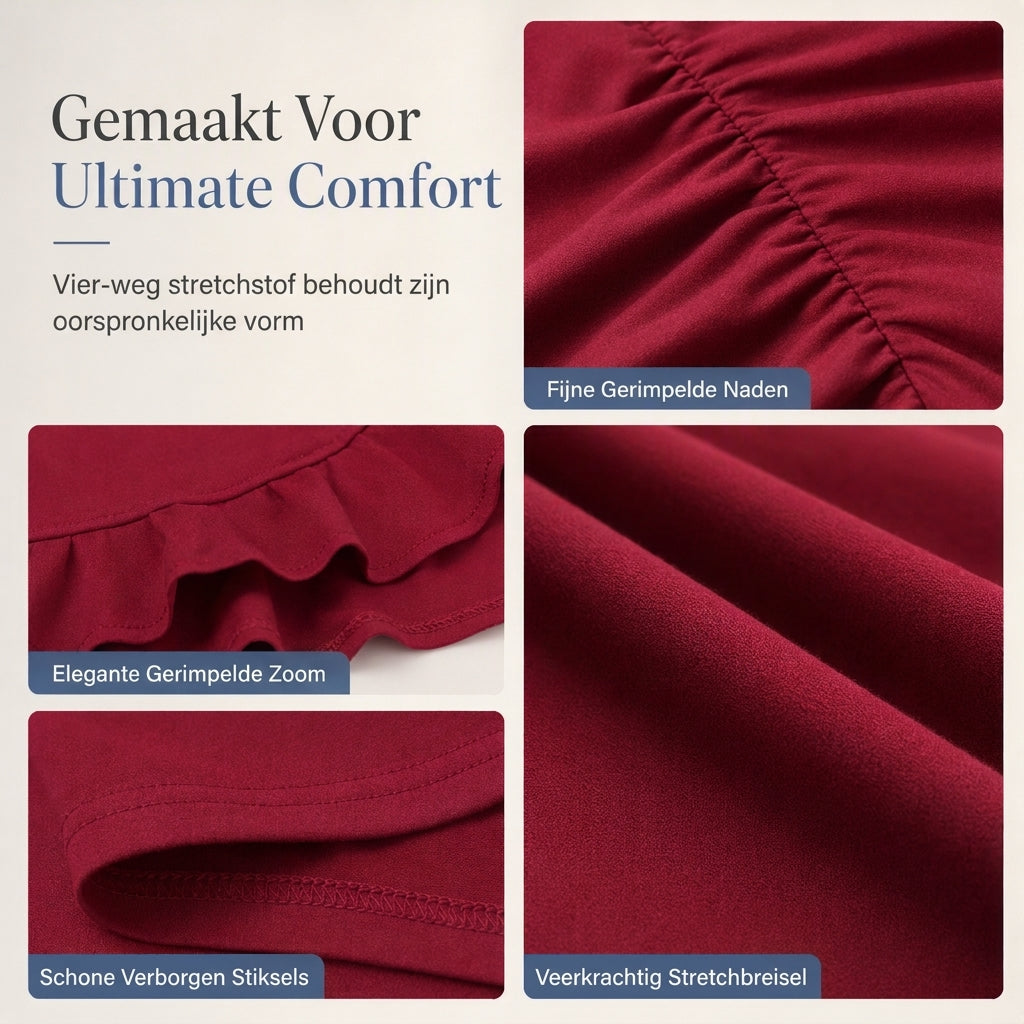 ✨Beperkte voorraad beschikbaar, mis het niet!🔥🔥Vrouwen effen kleur Puff Sleeve Bodycon-jurk