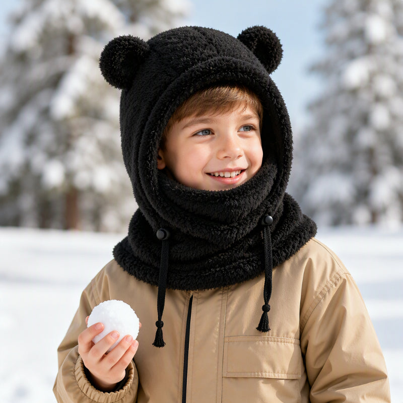 💋Geniet van een 30-daags probleemloos retourbeleid!✅️Kindermuts voor comfortabele warmte met schattige berenoren