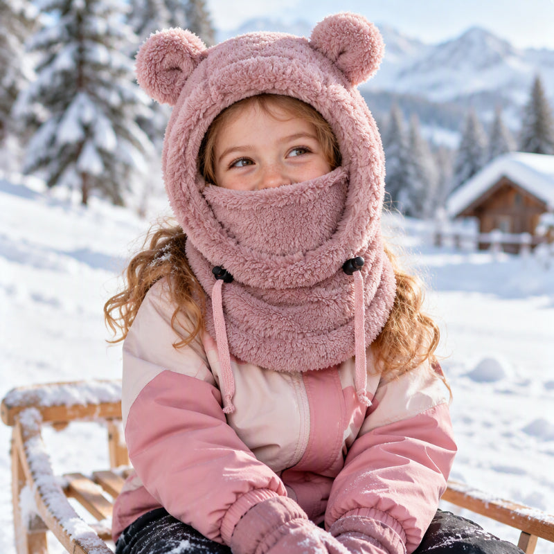 💋Geniet van een 30-daags probleemloos retourbeleid!✅️Kindermuts voor comfortabele warmte met schattige berenoren