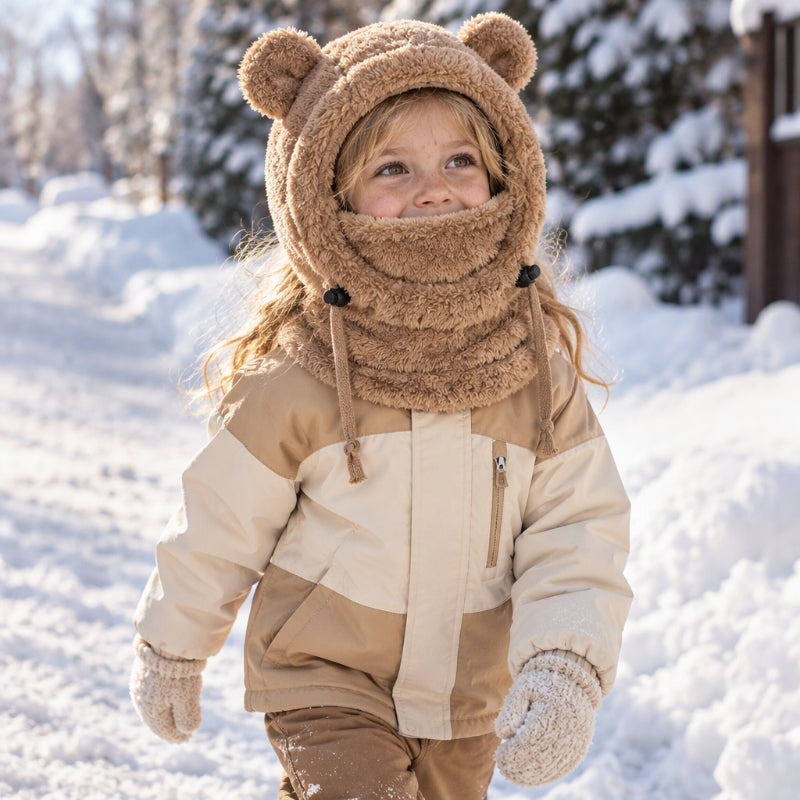 💋Geniet van een 30-daags probleemloos retourbeleid!✅️Kindermuts voor comfortabele warmte met schattige berenoren