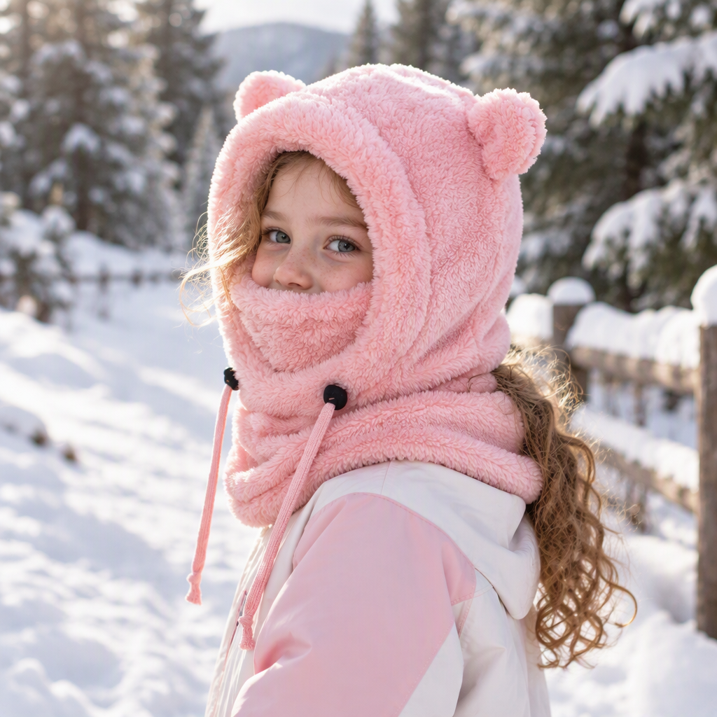 💋Geniet van een 30-daags probleemloos retourbeleid!✅️Kindermuts voor comfortabele warmte met schattige berenoren