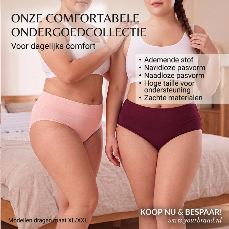 1 kopen🔥1 gratis🩲 Dames Maatje Meer Menstruatieondergoed | Geen zijdelingse lekken, geen drukkende tailleband – Veilig, ademend & comfortabel tijdens de menstruatie ✨