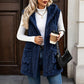 💋Geniet van een 30-daags probleemloos retourbeleid!✅️Dames gezellige dubbelzijdige fuzzy hooded vest