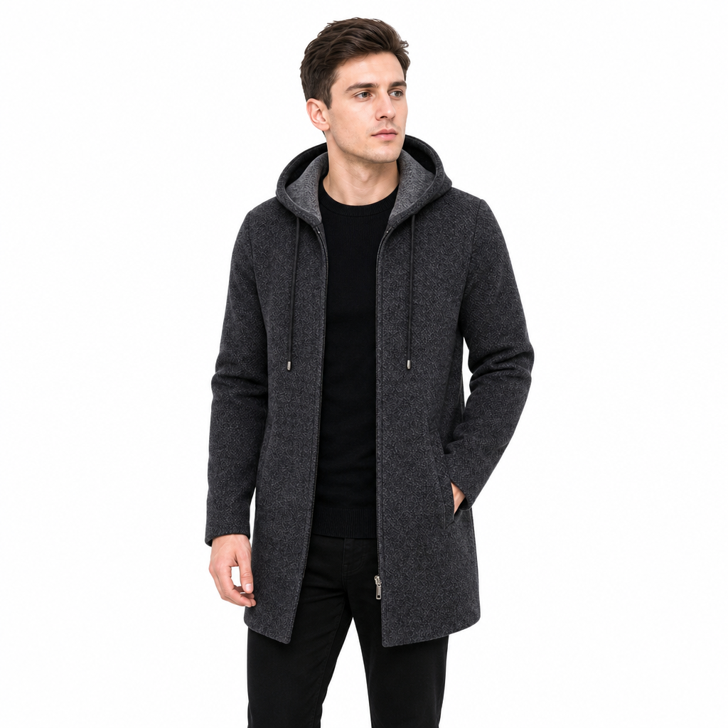 💖Hallo~ Mis het niet als je het leuk vindt🔥🔥Heren middelange dikke cardigan met capuchon