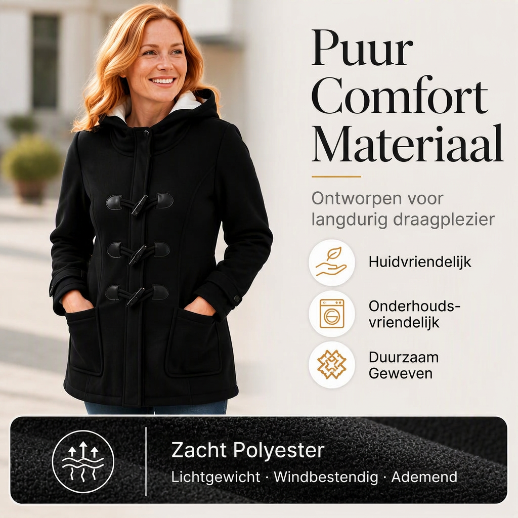 ✨Beperkte voorraad beschikbaar, mis het niet!🔥🔥Dames Winter Warme Jas met Capuchon en Doodsknoop