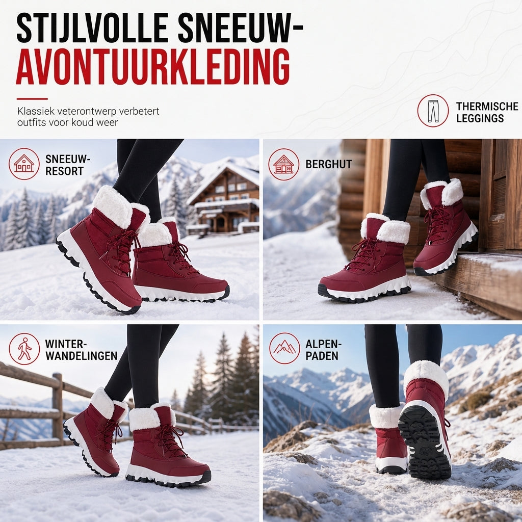 🎁🎉Enorme kortingen🔥🔥Dames winter snowlaarzen, verdikte laarzen tot halverwege de kuit voor outdoor reizen, grote maten